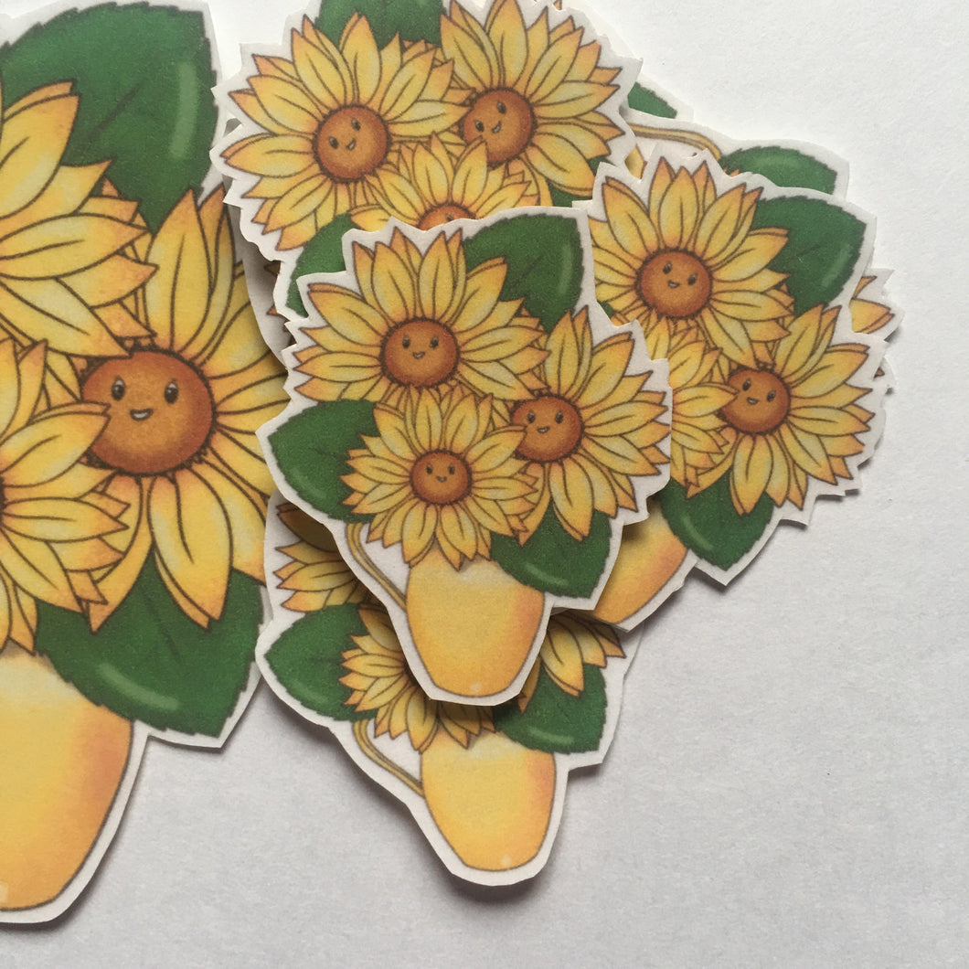 Mini Fall Collection 2021 Sunflowers in Pitcher Sticker