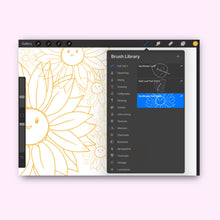 Load image into Gallery viewer, Sunflower Procreate Brush

